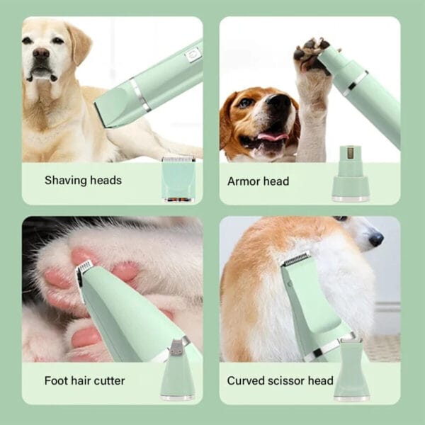 4X Professional Pet Dog Cat Clippers Hair Grooming Cordless Trimmer Shaver Kit - Image 5